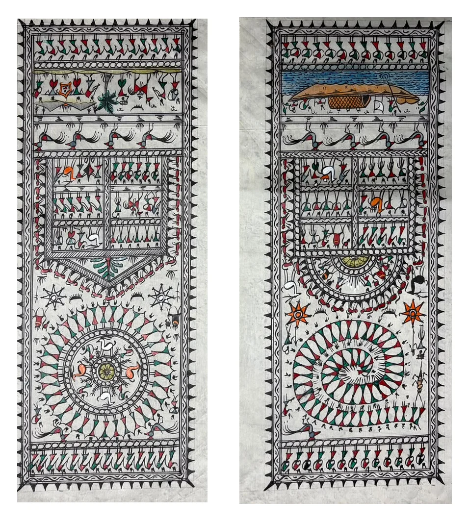 Village and Radial Panels - Painted panels
